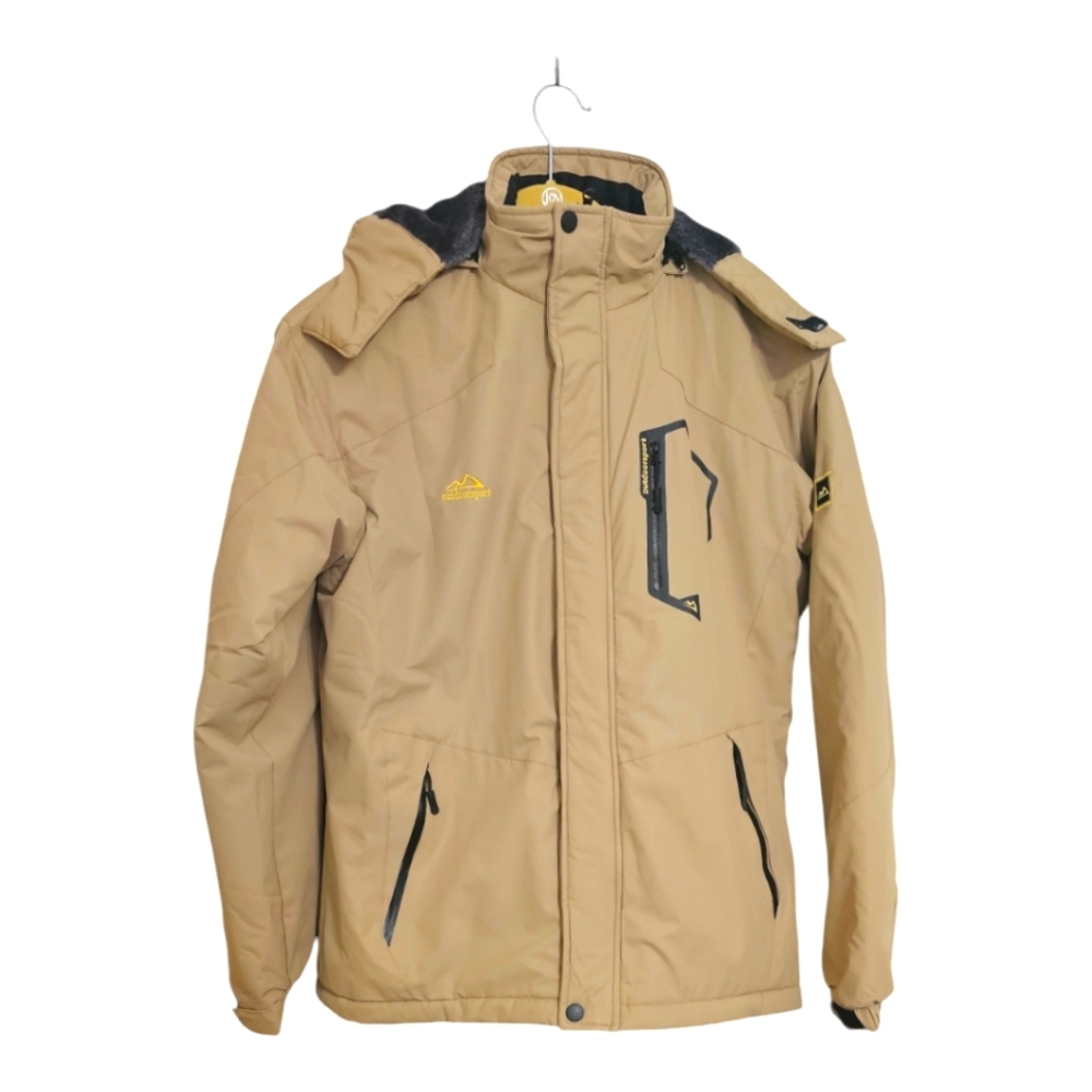 OUT DOOR SPORT Tan Hooded Jacket Men's L